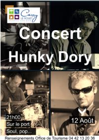Concert Hunky Dory. Le samedi 12 août 2017 à Carry-le-Rouet. Bouches-du-Rhone.  21H00